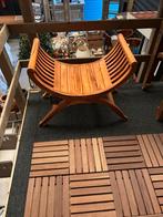 Teakhouten kruk 2 stuks, Ophalen, Nieuw, Hout