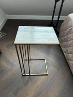 Bijzettafel marmer & messing te koop!, Huis en Inrichting, Tafels | Bijzettafels, Minder dan 55 cm, Metaal of Aluminium, Rond