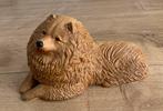 Massief zwaar beeldje hondje keeshondje ? 25 x 14 cm, Ophalen of Verzenden, Zo goed als nieuw