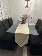 Glazen eettafel, Ophalen, Gebruikt, 100 tot 150 cm, 50 tot 100 cm