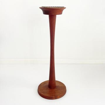 Deense teakhouten STANDAARD vintage Mid Century asbak beschikbaar voor biedingen