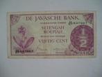 728. Nederlands Indië, 1/2 roepiah 1948 Moon Orchid., Postzegels en Munten, Bankbiljetten | Azië, Verzenden, Zuidoost-Azië, Los biljet