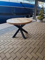 Mango houten eettafel met stalen frame - Zo goed als nieuw, Huis en Inrichting, Tafels | Eettafels, Rond, Zo goed als nieuw, 150 tot 200 cm