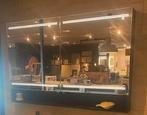 Spiegelkast zwart met verlichting en schap, merk primabad, Ophalen, Spiegelkast, 100 tot 150 cm, Nieuw