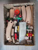 Houten Brio Treinbaan,veel Baandelen, zelf rijdende treintje, Ophalen of Verzenden, Gebruikt, Losse stenen, Lego