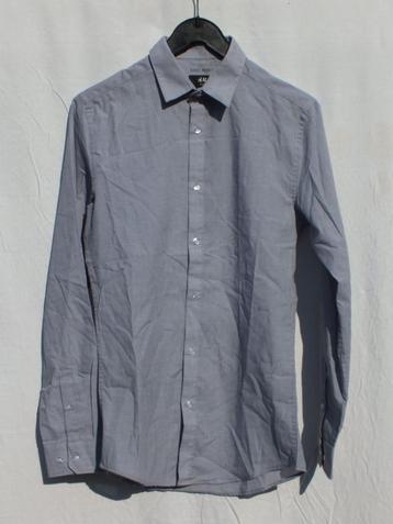 Net grijs overhemd. mt XS Merk h&m slim fit, easy iron beschikbaar voor biedingen