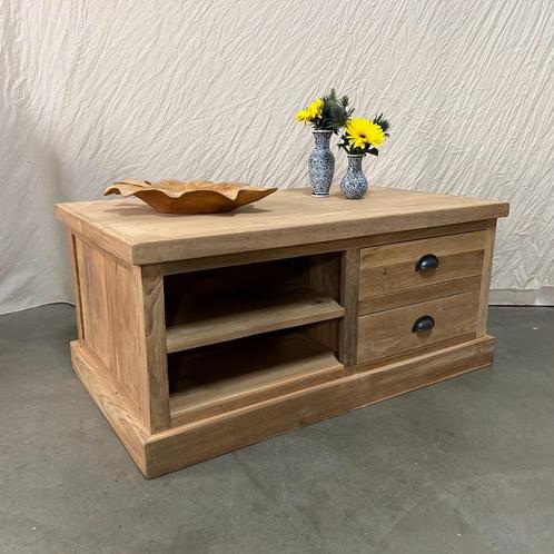 Salontafel - massief teak hout - vanaf € 129,- Bij TTM Wonen, Huis en Inrichting, Tafels | Salontafels, Nieuw, Minder dan 50 cm