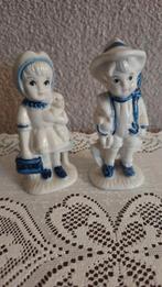 Mooie porseleinen set Delfts Blauw van jongen & meisje, Antiek en Kunst, Antiek | Keramiek en Aardewerk, Ophalen of Verzenden