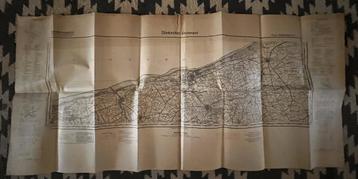 Duitse originele Militaire stafkaart WWII/WO2 Duinkerken beschikbaar voor biedingen