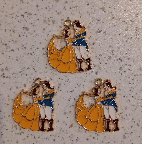 Belle en het beest metalen bedel "nieuw"beauty and the beast, Hobby en Vrije tijd, Kralen en Sieraden maken, Nieuw, Bedel, Ophalen of Verzenden