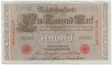 Duitse Rijk, 1000 Mark 1910 KM# P.44b beschikbaar voor biedingen