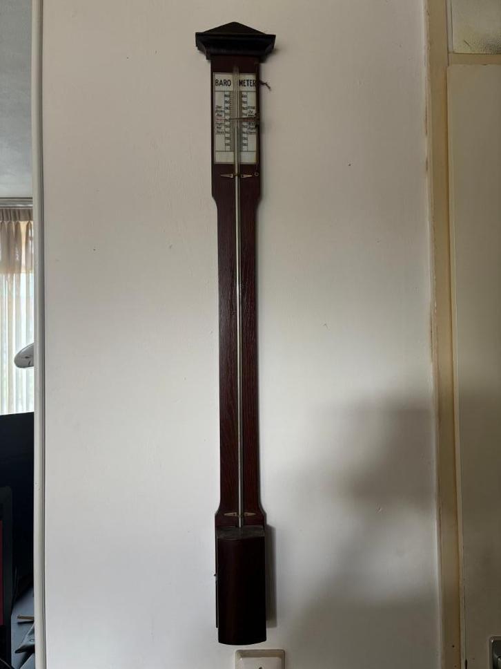 Antieke Nederlandse Barometer - Kwik, Audio, Tv en Foto, Weerstations en Barometers, Zo goed als nieuw, Barometer, Ophalen