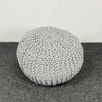 Gebreide Poef - Grijs | Ø 50 cm 25490, Ophalen, Gebruikt, 50 tot 75 cm, 50 tot 75 cm