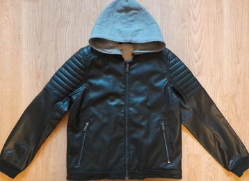 Jongens jas (kunst) leren jack NIEUW zwart 134 / 140 beschikbaar voor biedingen