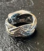 FRAAIE Zilveren gevlochten ring., Verzenden, Zo goed als nieuw