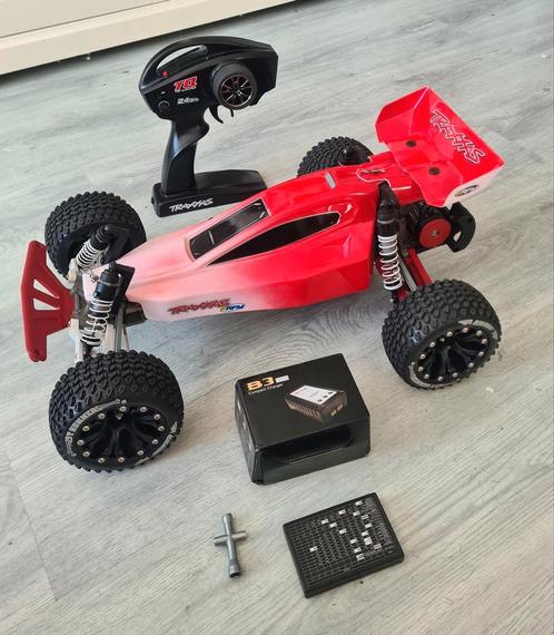 Traxxas bandit vxl, Inc 3s lipo accu, lader, RTR in topstaat, Hobby en Vrije tijd, Modelbouw | Radiografisch | Auto's, Zo goed als nieuw