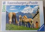 Ravensburger puzzel,  Paard met veulens,  1500 stukjes NIEUW, Nieuw, Ophalen of Verzenden, 500 t/m 1500 stukjes, Legpuzzel