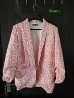 Gezellige blazer roze print maat L, Ophalen of Verzenden, Zo goed als nieuw