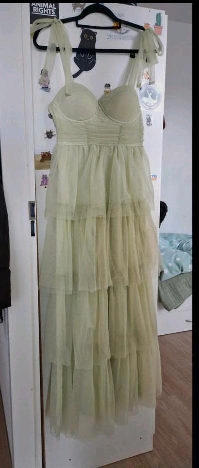groene gala jurk, Kleding | Dames, Gelegenheidskleding, Zo goed als nieuw, Galajurk, Groen, Verzenden