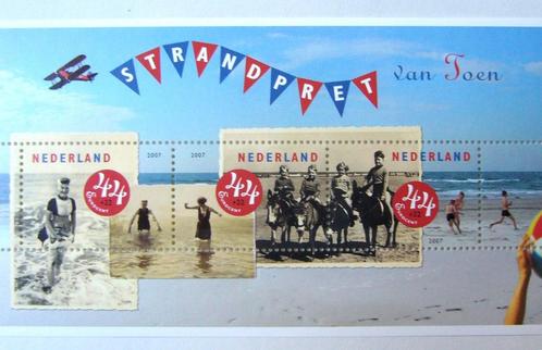 strand pret van toen 3x 0,44 postfris Blok Vel postzegel, Postzegels en Munten, Postzegels | Nederland, Postfris, Na 1940, Ophalen of Verzenden