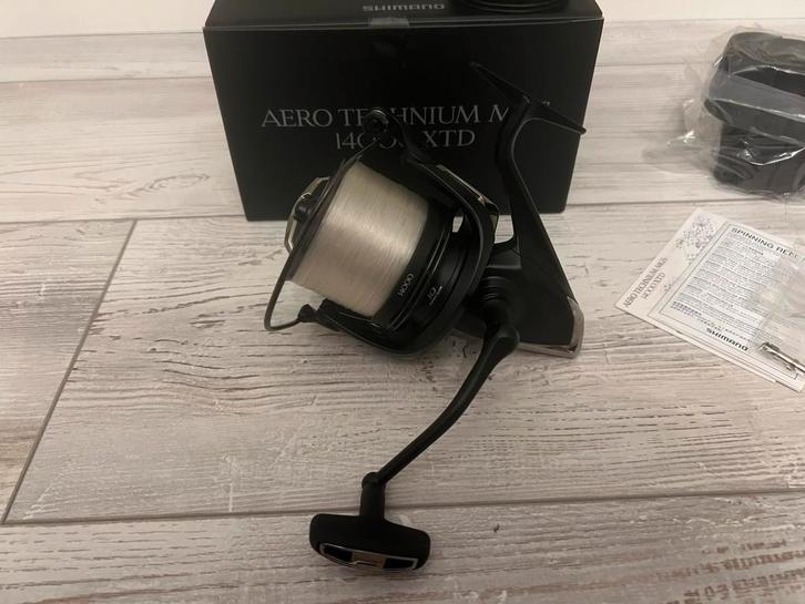 Shimano Aero Technium MGS XTD 14000 incl res spoel NWST!!, Watersport en Boten, Hengelsport | Karpervissen, Zo goed als nieuw