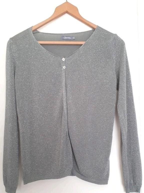 Mooi, dun kakikgroen vest met glinsters, Geisha, draagmt 38, Kleding | Dames, Truien en Vesten, Zo goed als nieuw, Maat 38/40 (M)
