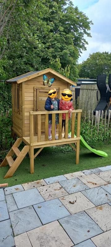 Speelhuisje hout Koala, optie glijbaan, luikjes, deurtje beschikbaar voor biedingen