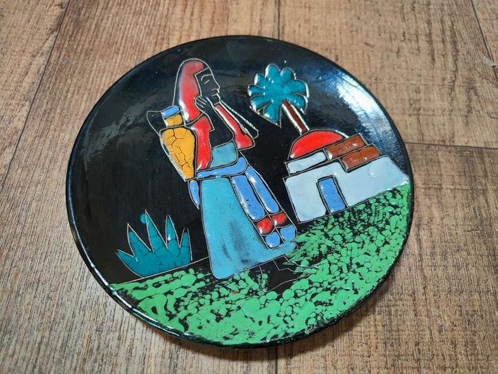 Arabisch Wandbordje - Handgemaakt Aardewerk, Antiek en Kunst, Antiek | Wandborden en Tegels, Ophalen of Verzenden