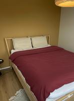 IKEA bed 160x200 cm, Huis en Inrichting, Slaapkamer | Bedden, Ophalen, Bruin, Tweepersoons, Zo goed als nieuw