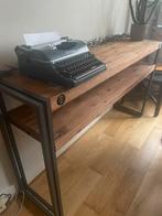 Sidetabel - industrieel en warm, Huis en Inrichting, Tafels | Sidetables, Ophalen, 100 tot 150 cm, Zo goed als nieuw, Metaal