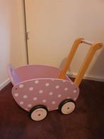 Leuke houten poppenwagen Janod, Kinderen en Baby's, Speelgoed | Babyspeelgoed, Ophalen, Gebruikt, Overige typen, Met wieltjes