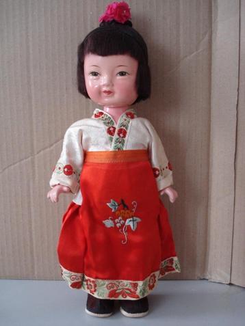 oude vintage Japanse Geisha pop  ( 30 cm )