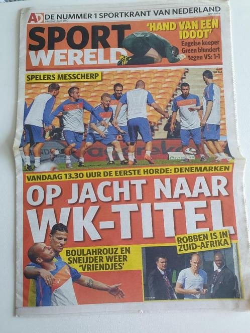 AD Sportwereld 14-06-2010 WK, Verzamelen, Sportartikelen en Voetbal, Zo goed als nieuw, Boek of Tijdschrift, Buitenlandse clubs