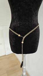 Zwart met goudkleurige elegante heupriem, Minder dan 3 cm, 80 tot 90 cm, Zwart, Heupriem