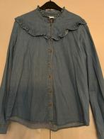 Romantische denim blouse JDW 36 zgan, Blauw, Ophalen of Verzenden, Zo goed als nieuw, Maat 36 (S)