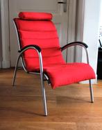 dekchair Gispen rood, Ophalen, Zo goed als nieuw, Metaal, Eén