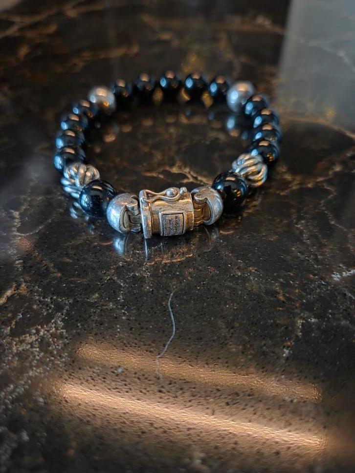 Buddha to Buddha Armband Zwart/Zilver, Sieraden, Tassen en Uiterlijk, Armbanden, Ophalen of Verzenden