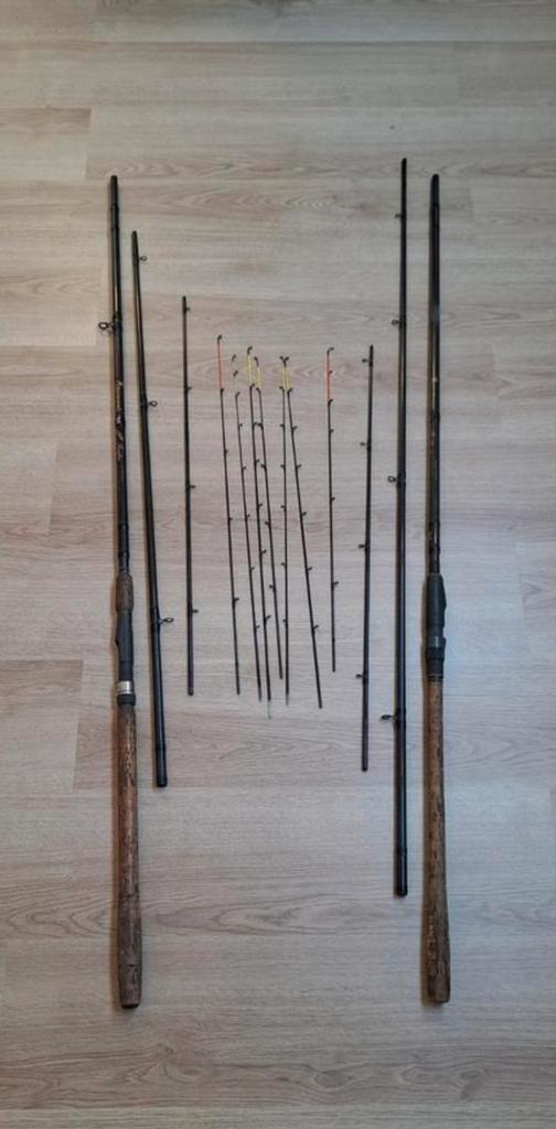 2x browning bob nudd feeder 11  - 13ft met 7 toppen, Watersport en Boten, Hengelsport | Witvissen, Werphengel, Ophalen of Verzenden