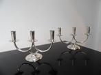 Art Deco Fifties Deense Kandelaars Berg, verzilverd, Antiek en Kunst, Ophalen of Verzenden, Zilver