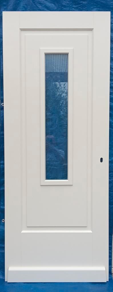 Nieuwe voordeur met driepuntslot en dubbelglas. 83x211,5 cm, Doe-het-zelf en Verbouw, Deuren en Horren, Nieuw, Buitendeur, 200 tot 215 cm