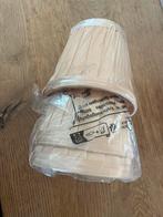 Stoffen Lampenkap Goud/beige Set van 3, Huis en Inrichting, Lampen | Lampenkappen, ., Beige, Rond, Nieuw