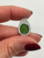 C440 Prachtige zilveren TEKA hanger jade, Overige voorstellingen, Ophalen of Verzenden, X, Met edelsteen