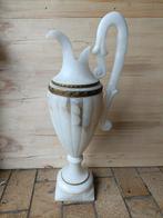 Witte antieke schenkvaas, albast kan, romeins style schenkka, Ophalen, Wit, Aardewerk of Porselein, Zo goed als nieuw