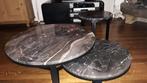 Zwarte marmer salon tafel set, Ophalen, 50 tot 100 cm, Rond, 50 tot 100 cm