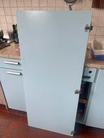 Bruynzeel Piet Zwart keuken koelkast deur 133x57,5 cm., Ophalen, Gebruikt, Blauw, 100 tot 150 cm