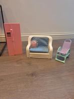 Barbie koelkast, bank en stoel, Ophalen of Verzenden, Huis en Inrichting