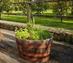 Bloembak waterbak minivijver houten kuip tobbe plantenbak, Ophalen, Rond, Nieuw, 60 tot 100 cm