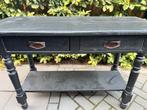Zwarte houten side table, Huis en Inrichting, Tafels | Sidetables, Ophalen, 100 tot 150 cm, Zo goed als nieuw, 25 tot 50 cm