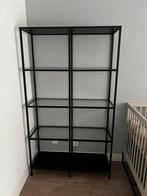 VITTSJÖ Stellingkast, zwartbruin/glas, Huis en Inrichting, Ophalen, Zo goed als nieuw