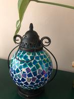 Lantaarn Windlicht Mozaiek Bal Glas/Metaal Blauw/, Ophalen of Verzenden, Zo goed als nieuw, Metaal, Minder dan 50 cm